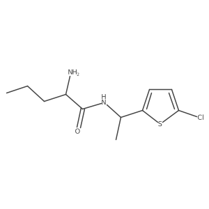 2-amino-N-[1-(5-chlorothiophen-2-yl)ethyl]pentanamide结构式