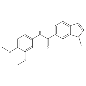 N-(3,4-dimethoxyphenyl)-1-methyl-1H-indole-6-carboxamide结构式
