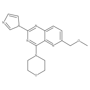2-(1H-Imidazol-1-yl)-6-(methoxymethyl)-4-morpholin-4-ylpyrido[3,2-d]pyrimidine结构式