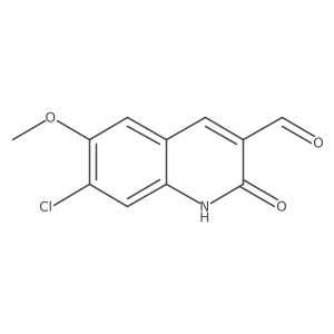 7-Chloro-2-hydroxy-6-methoxyquinoline-3-carbaldehyde结构式