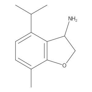 (3S)-2,3-Dihydro-7-methyl-4-(1-methylethyl)-3-benzofuranamine结构式