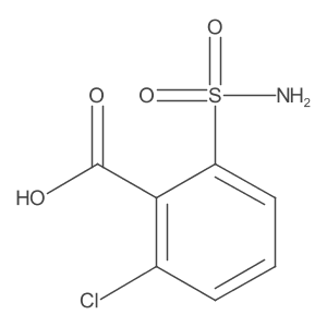 2-(Aminosulfonyl)-6-chlorobenzoic acid结构式