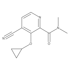 4-Cyano-3-cyclopropoxy-N,N-dimethylpicolinamide结构式