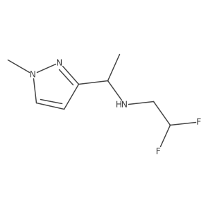 N-(2,2-difluoroethyl)-N-[1-(1-methyl-1H-pyrazol-3-yl)ethyl]amine结构式