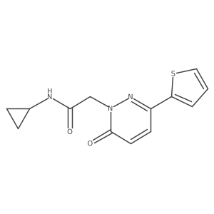 N-cyclopropyl-2-[6-oxo-3-(2-thienyl)-1(6H)-pyridazinyl]acetamide Structure