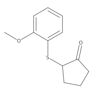2-[(2-Methoxyphenyl)sulfanyl]cyclopentan-1-one结构式