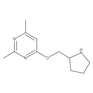 2,4-Dimethyl-6-[(pyrrolidin-2-yl)methoxy]pyrimidine Structure