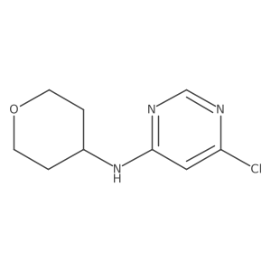 6-chloro-N-(tetrahydro-2H-pyran-4-yl)pyrimidin-4-amine结构式