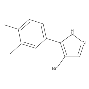 4-bromo-3-(3,4-dimethylphenyl)-1H-pyrazole结构式