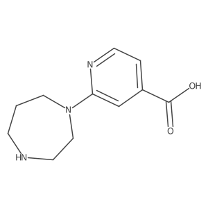2-(1,4-diazepan-1-yl)pyridine-4-carboxylic acid结构式