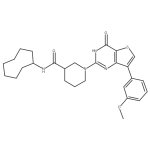 N-cyclooctyl-1-[7-(3-methoxyphenyl)-4-oxo-3,4-dihydrothieno[3,2-d]pyrimidin-2-yl]piperidine-3-carboxamide Structure