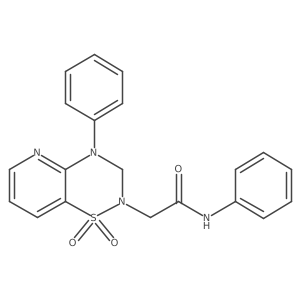 2-(1,1-dioxido-4-phenyl-3,4-dihydro-2H-pyrido[2,3-e][1,2,4]thiadiazin-2-yl)-N-phenylacetamide结构式