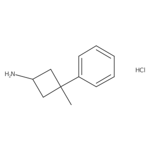 3-Methyl-3-phenylcyclobutan-1-amine hydrochloride Structure
