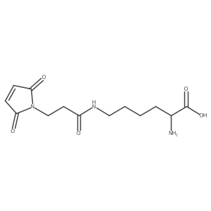 N6-(3-(2,5-Dihydro-2,5-dioxo-1H-pyrrol-1-yl)-1-oxopropyl)-L-lysine结构式