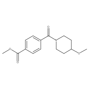 Methyl 4-(4-methoxypiperidine-1-carbonyl)benzoate结构式