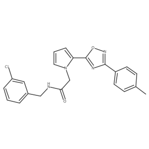 N-(3-chlorobenzyl)-2-{2-[3-(4-methylphenyl)-1,2,4-oxadiazol-5-yl]-1H-pyrrol-1-yl}acetamide Structure