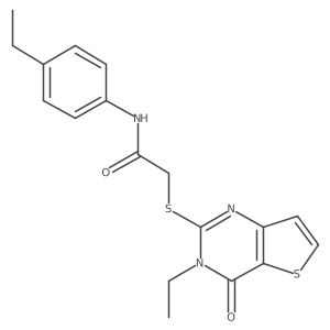 2-[(3-ethyl-4-oxo-3,4-dihydrothieno[3,2-d]pyrimidin-2-yl)sulfanyl]-N-(4-ethylphenyl)acetamide Structure