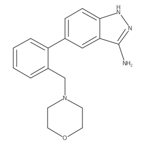 1H-Indazol-3-amine, 5-[2-(4-morpholinylmethyl)phenyl]-结构式