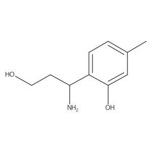 2-(1-Amino-3-hydroxypropyl)-5-methylphenol结构式