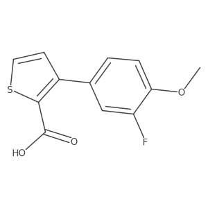 3-(3-Fluoro-4-methoxyphenyl)thiophene-2-carboxylic acid Structure