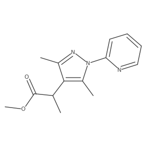 methyl 2-[3,5-dimethyl-1-(pyridin-2-yl)-1H-pyrazol-4-yl]propanoate Structure