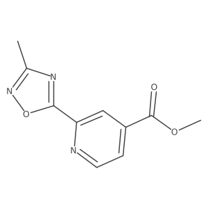Methyl 2-(3-methyl-1,2,4-oxadiazol-5-yl)isonicotinate结构式