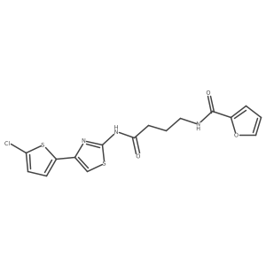 2-Furancarboxamide, N-[4-[[4-(5-chloro-2-thienyl)-2-thiazolyl]amino]-4-oxobutyl]- Structure