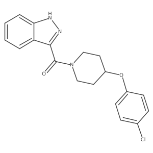 [4-(4-Chlorophenoxy)-1-piperidinyl]-1H-indazol-3-ylmethanone Structure