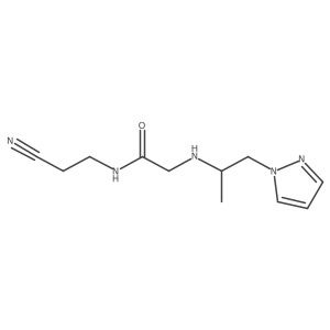 2-((1-(1h-Pyrazol-1-yl)propan-2-yl)amino)-N-(2-cyanoethyl)acetamide Structure