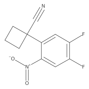 1-(4,5-Difluoro-2-nitrophenyl)cyclobutane-1-carbonitrile结构式