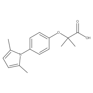 2-[4-(2,5-Dimethyl-1H-pyrrol-1-yl)phenoxy]-2-methylpropanoic acid Structure