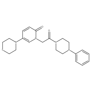 2-[2-oxo-2-(4-phenylpiperazin-1-yl)ethyl]-6-(thiomorpholin-4-yl)pyridazin-3(2H)-one Structure