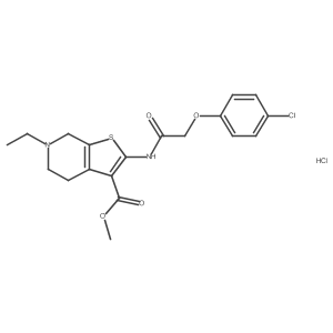 Methyl 2-(2-(4-chlorophenoxy)acetamido)-6-ethyl-4,5,6,7-tetrahydrothieno[2,3-c]pyridine-3-carboxylate hydrochloride Structure