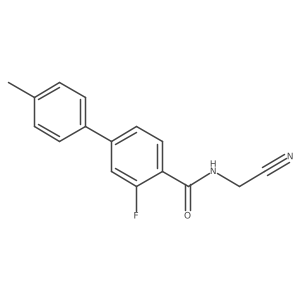 N-(cyanomethyl)-2-fluoro-4-(4-methylphenyl)benzamide结构式