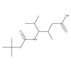 4-tert-Butoxycarbonylamino-3,5-dimethyl-hexanoic acid Structure