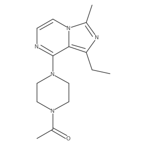Ethanone,1-[4-(1-ethyl-3-methylimidazo[1,5-a]pyrazin-8-yl)-1-piperazinyl]-结构式