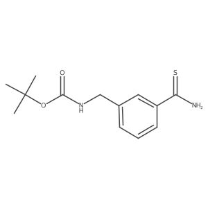 tert-butyl N-[(3-carbamothioylphenyl)methyl]carbamate Structure