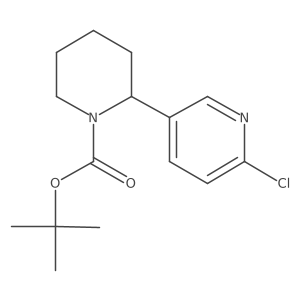 Tert-butyl 2-(6-chloropyridin-3-yl)piperidine-1-carboxylate结构式