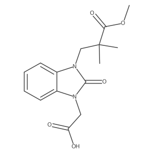 2-[3-(3-Methoxy-2,2-dimethyl-3-oxopropyl)-2-oxo-2,3-dihydro-1H-benzimidazol-1-yl]acetic acid结构式