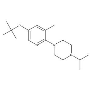 1-(5-(tert-Butylthio)-3-methylpyridin-2-yl)-4-isopropylpiperazine Structure