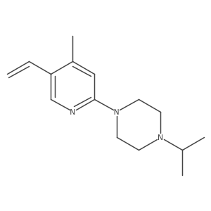 1-Isopropyl-4-(4-methyl-5-vinylpyridin-2-yl)piperazine结构式