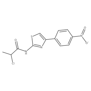 2-Chloro-N-[4-(4-nitrophenyl)-1,3-thiazol-2-yl]propanamide Structure
