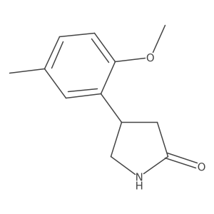 4-(2-Methoxy-5-methylphenyl)pyrrolidin-2-one结构式