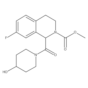 methyl 7-fluoro-1-(4-hydroxypiperidine-1-carbonyl)-3,4-dihydroisoquinoline-2(1H)-carboxylate结构式
