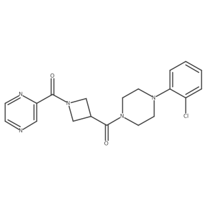 (4-(2-Chlorophenyl)piperazin-1-yl)(1-(pyrazine-2-carbonyl)azetidin-3-yl)methanone结构式