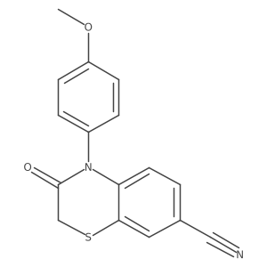 4-(4-Methoxyphenyl)-3-oxo-3,4-dihydro-2H-benzo[B][1,4]thiazine-7-carbonitrile结构式
