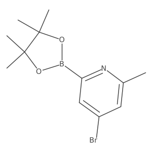 4-Bromo-6-methylpyridine-2-boronic acid pinacol ester结构式
