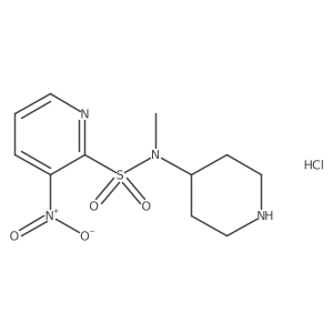 N-methyl-3-nitro-N-(piperidin-4-yl)pyridine-2-sulfonamide hydrochloride结构式