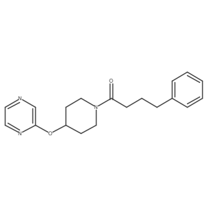 4-Phenyl-1-(4-(pyrazin-2-yloxy)piperidin-1-yl)butan-1-one结构式