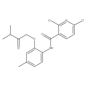 2,6-dichloro-N-{2-[(dimethylcarbamoyl)methoxy]-4-methylphenyl}pyridine-3-carboxamide结构式